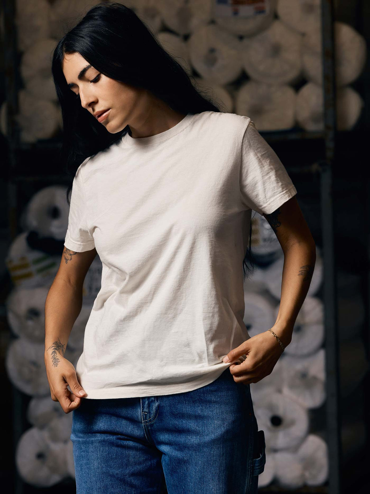 the cotton project tee in vintage white